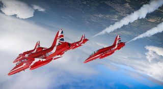 Red Arrows Copyright Crown MOD